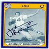 Sports Memorabilia Johnny Robinson Autographed Football Card (LSU Tigers) 1990 College Collection No.175 view 1