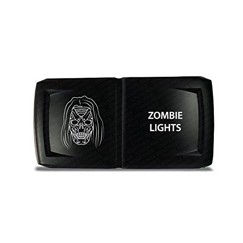 CH4X4 Rocker Switch V2 Zombie Lights Symbol 7 - Horizontal - Blue Led