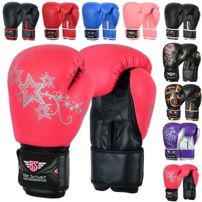 BeSmart Kids Boxing Gloves Junior Mitts 4oz, 6oz Punch Bag Children MMA Youth P (Pink, 4 Oz)