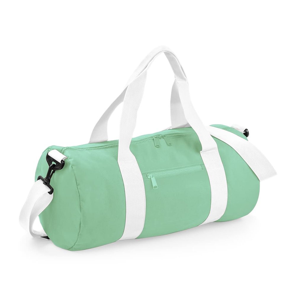 BagBase BG140 Original Barrel Bag - Mint Green/White