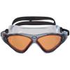 Zoggs Unisex Adult Tri-Vision Mask | Anti-Fog UV Protection Swimming Goggles | Curved Lens Technology & Quick Adjust Strap, Gray/Black - Tint Copper Lens view 2