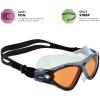 Zoggs Unisex Adult Tri-Vision Mask | Anti-Fog UV Protection Swimming Goggles | Curved Lens Technology & Quick Adjust Strap, Gray/Black - Tint Copper Lens view 4