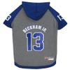 NFLPA Odell Beckham Jr. Hoodie for Dogs & Cats. NFL New York Giants Dog T-Shirt, Small | Sports Hoody Tee Shirt for Pets | Licensed Sporty Dog Shirt. view 1