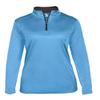 Light Blue Ladies XL Long Sleeve 1/4 Zip Pullover Wicking Sports Jacket view 1