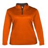 Orange Ladies Small Long Sleeve 1/4 Zip Pullover Wicking Sports Jacket view 1
