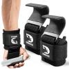 DMoose Fitness Weight Lifting Hooks (Pair) for Deadlifts, Pull Ups, Rows & Shrugs - Anti-Rip Nylon Strap Hand Grips with Thick Wrist Padding - Heavy Duty Wrist Straps for Weightlifting & Gym Workouts view 1