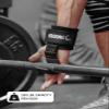 DMoose Fitness Weight Lifting Hooks (Pair) for Deadlifts, Pull Ups, Rows & Shrugs - Anti-Rip Nylon Strap Hand Grips with Thick Wrist Padding - Heavy Duty Wrist Straps for Weightlifting & Gym Workouts view 4