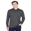 Adult Pinnacle Performance Long-Sleeve Piqu Polo with Pocket 3XL CARBON view 1