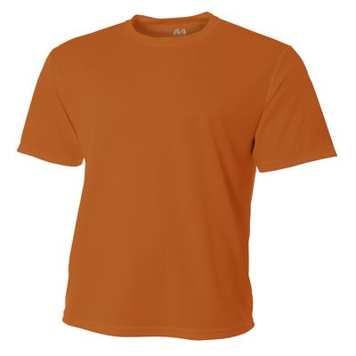 A4 Mens Short Sleeve Birds-Eye Mesh Crew, 2XL, Athletic Orange