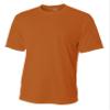 A4 Mens Short Sleeve Birds-Eye Mesh Crew, 2XL, Athletic Orange view 1