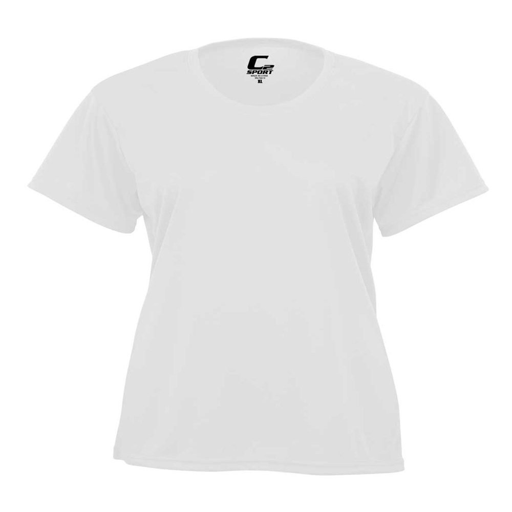 Badger Sport C2 White Ladies Small Short Sleeve Wicking Tee