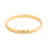 18K Gold Plated Texture Ethiopian Bangle Bracelet Africa Arab Dubai Gold Bangle Bracelet (K) view 1