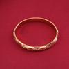 18K Gold Plated Texture Ethiopian Bangle Bracelet Africa Arab Dubai Gold Bangle Bracelet (K) view 2
