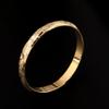 18K Gold Plated Texture Ethiopian Bangle Bracelet Africa Arab Dubai Gold Bangle Bracelet (K) view 3