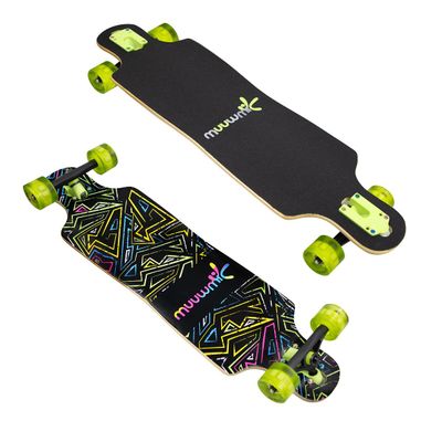 Authentic Sports & Toys Gmbh No Rules Neon ABEC 7 Longboard with Flashing Wheels