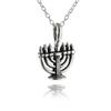 FashionJunkie4Life Sterling Silver Menorah Necklace, 18" Chain | Gifts for Men & Women | Birthday Gift for Men and Women view 1