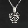 FashionJunkie4Life Sterling Silver Menorah Necklace, 18" Chain | Gifts for Men & Women | Birthday Gift for Men and Women view 3