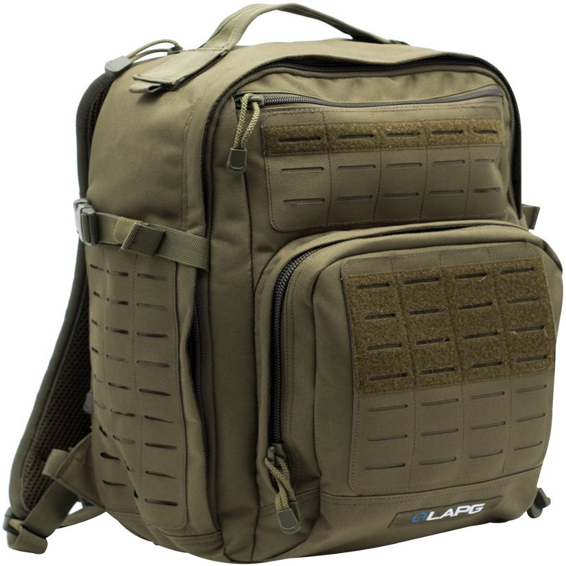 LAPG Atlas 12 Hour Tactical Backpack for Men & Women, Survival Gear Bag, Large Hiking Camping Bug Out Backpack, OD Green