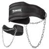 DMoose Fitness Dip Belt For Weightlifting - Weighted Pull Up and Squat Belt with Chain for Intense Workouts - Heavy Duty Stainless Steel Chain & Coated D-Ring - Weight Dipping Belt for Dips - Black view 1