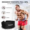 DMoose Fitness Dip Belt For Weightlifting - Weighted Pull Up and Squat Belt with Chain for Intense Workouts - Heavy Duty Stainless Steel Chain & Coated D-Ring - Weight Dipping Belt for Dips - Black view 2
