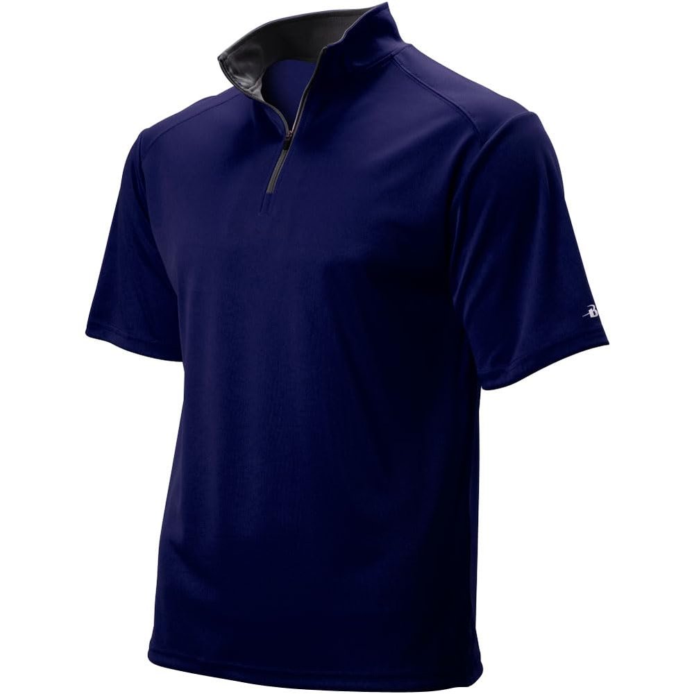 B-Core S/S 1/4 Zip Navy/Graphite Small