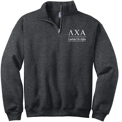 Lambda Chi Alpha Quarter Zip Pullover Sweatshirt (S)