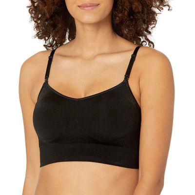 Warner's Women's Easy Does It No Dig Wire-Free Bra, Rich Black, XS