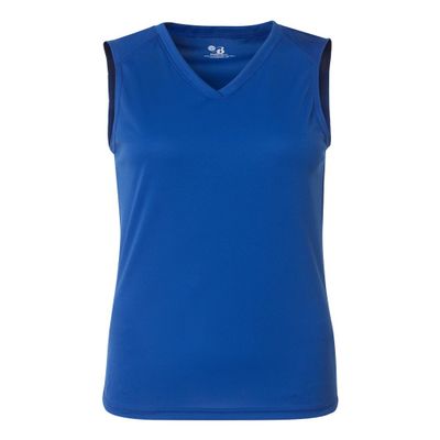 Badger Sport Royal Girls Medium Girls Sleeveless Wicking