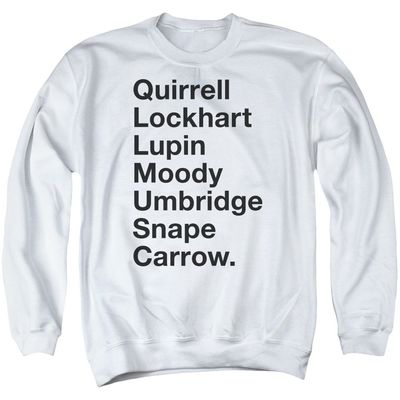 Harry Potter Professors Officially Licensed Adult Crewneck Sweatshirt White
