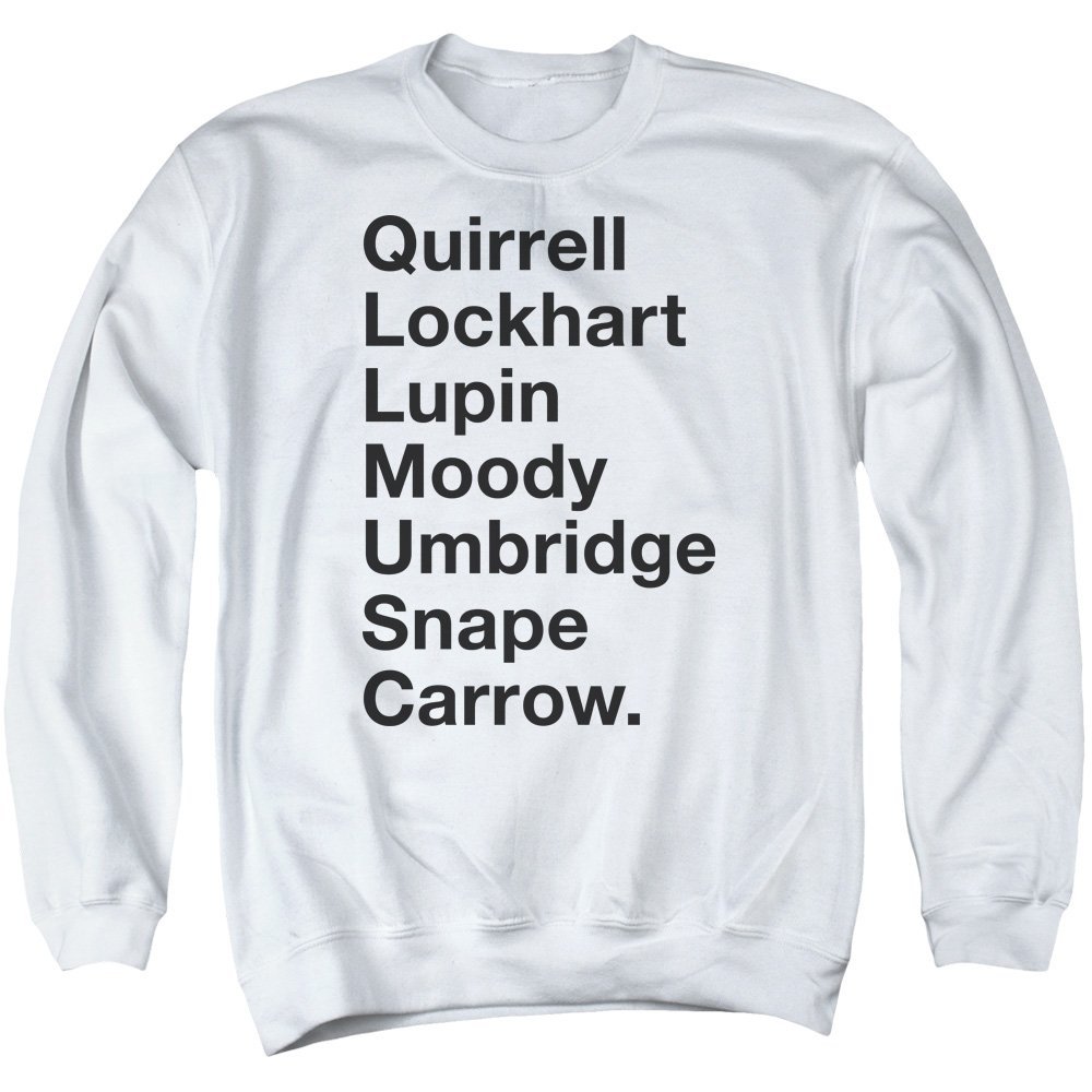Harry Potter Professors Officially Licensed Adult Crewneck Sweatshirt White