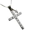 Women's Christian Stainless Steel Crystal Cross Courage Trust with 18" Silver Chain view 1