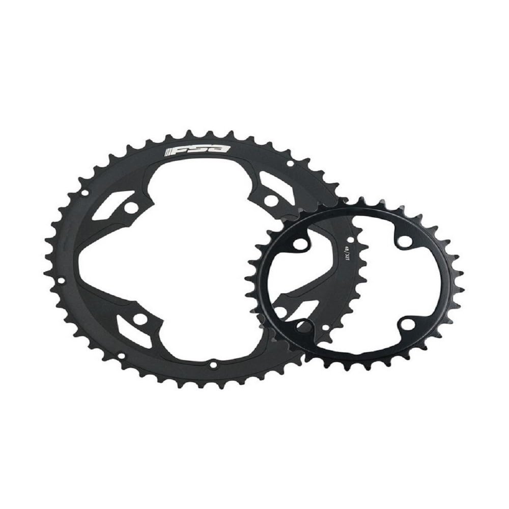 FSA Unisex Adult Pro 2x11 Road Chainring - Black, 90  34T