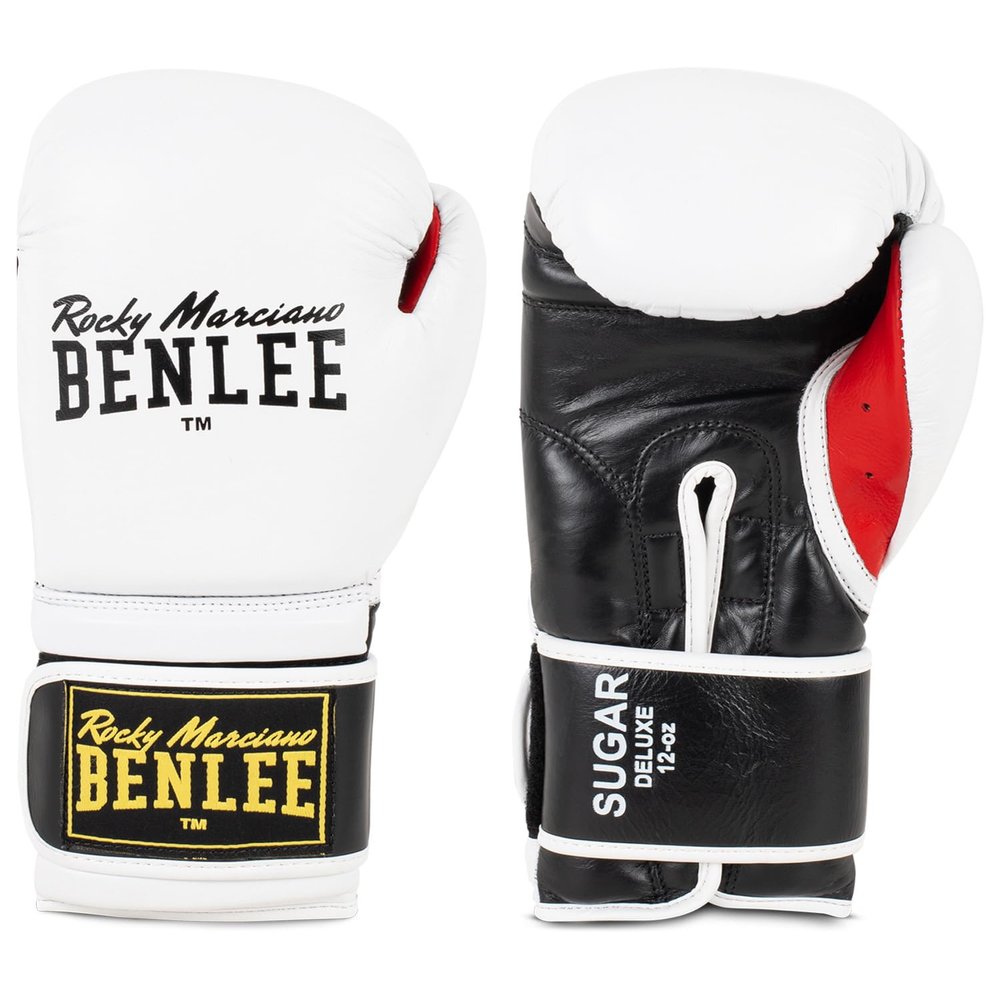 BENLEE Rocky Marciano Sugar Deluxe Boxing Gloves, White, 16 oz