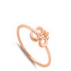 Rose Gold-Tone Hindu Om Sign Yoga Ring New .925 Sterling Silver Band Size 6 view 2