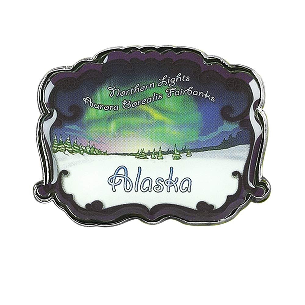 Collectible Novelty Pin for Backpack, Scarf - Made From Jeweler Class Metal - Spartan and the Green Egg Explorer Pin Series: Northern Lights - The Aurora Borealis, Alaska (16)
