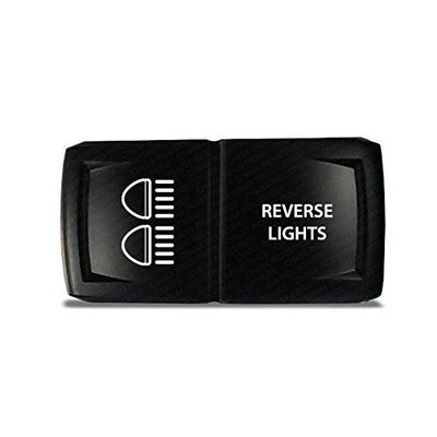CH4X4 Rocker Switch V2 Reverse Lights Symbol 4 - Horizontal - While Led