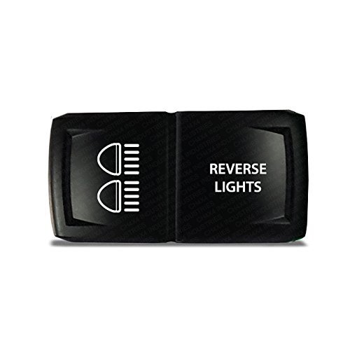 CH4X4 Rocker Switch V2 Reverse Lights Symbol 4 - Horizontal - While Led