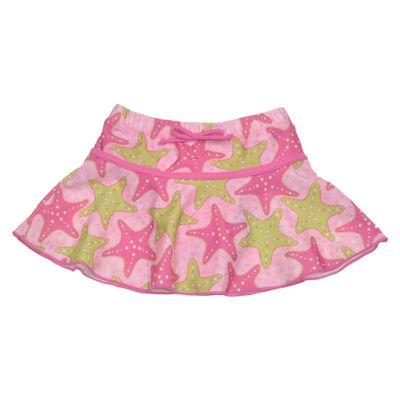 Flap Happy Girls' Baby UPF 50+ Swim Skirt with Built in Bikini Brief, Starry Reef, 6m