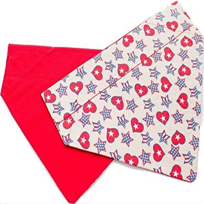 BPAWED PALS American Pride Over-The-Collar Dog Scarf - Reversible (S)