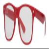 Gravity Shades Horn-Rimmed Clear Sunglasses, Red view 1