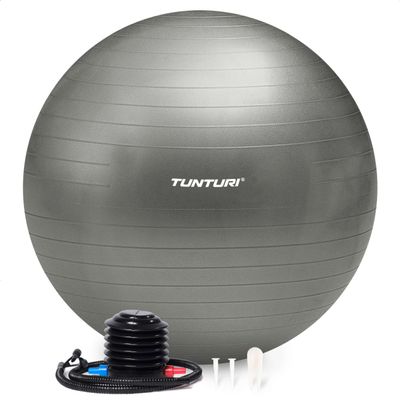 Tunturi Unisex's Yoga Gym Ball, Silver, 55 cm