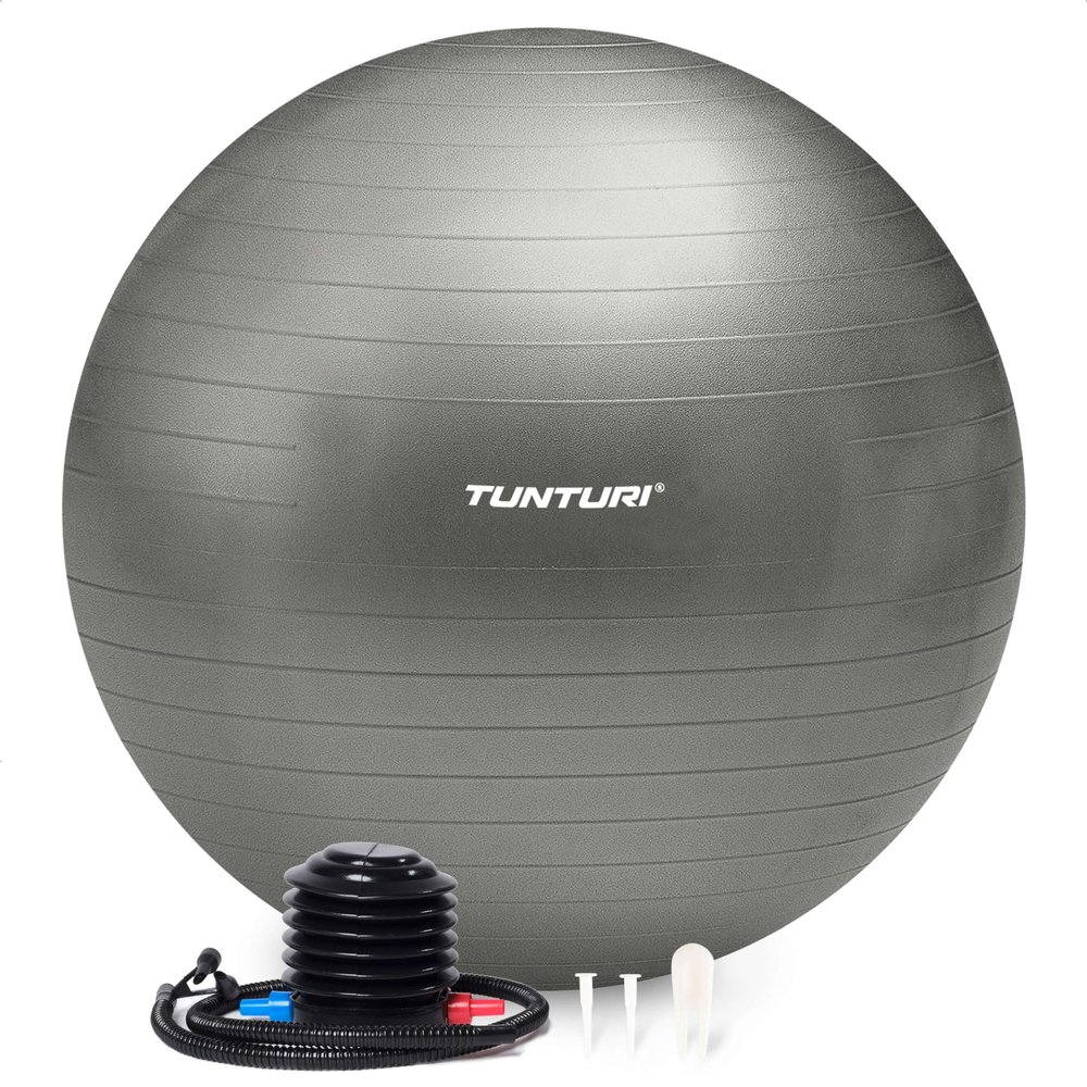 Tunturi Unisex's Yoga Gym Ball, Silver, 55 cm
