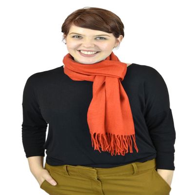 Belle Donne Pashmina Scarves Bright Peach  Stylish orange scarf for women, Pashmina wraps for women, great winter gift for her