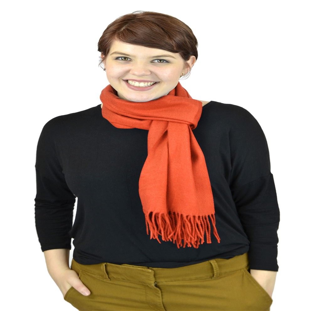 Belle Donne Pashmina Scarves Bright Peach  Stylish orange scarf for women, Pashmina wraps for women, great winter gift for her