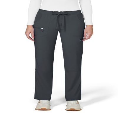 KOI Lite Peace Women's 6-Pocket Stretch Scrub Pants Charcoal Large Tall