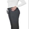 KOI Lite Peace Women's 6-Pocket Stretch Scrub Pants Charcoal Large Tall view 4
