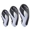 Andux Golf 460cc Driver Fairway Wood Head Covers with Zipper Closure Set of 3 (Black/White) view 1