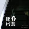 Lost and Found Car Decal - Find Yourself in The Outdoors - Car Window Decal (5 inches Wide, White) view 1