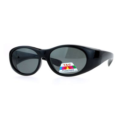 JuicyOrange Kid's Polarized Fitover Sunglasses Over the Glasses Shades for Boys Girls (black, 49)