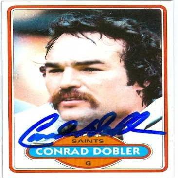 Sports Memorabilia Autograph Warehouse 31685 Conrad Dobler Autographed Football Card New Orleans Saints 1980 Topps No. 386